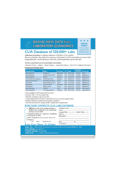 2023 CLIA Database Cover