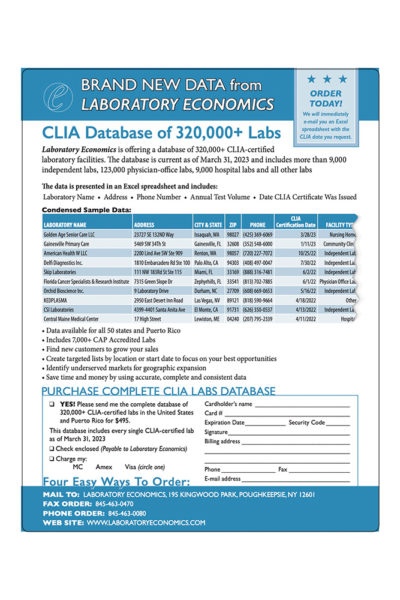 CLIA Database 03-23