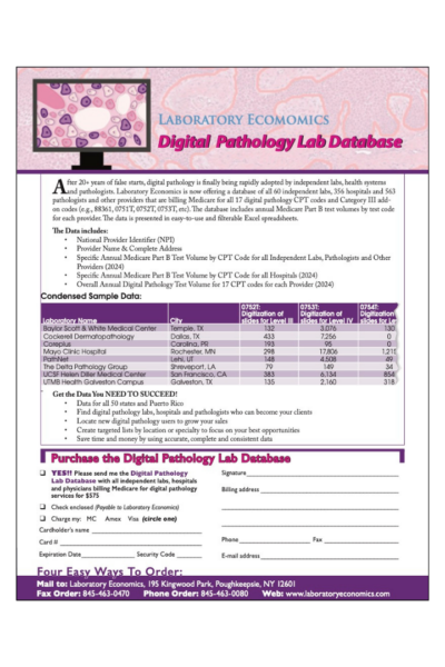 Digital Pathology Lab Database